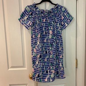 Vineyard Vines Blue and White Stripe Sailboat Dress Size Small